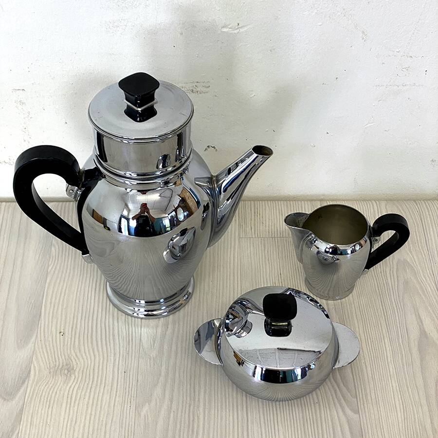 Baumlin Chrome coffee service vintage 50's