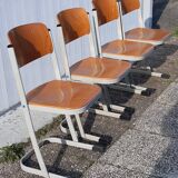 Set of 4 school chairs