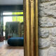 Miroir de cheminée Louis-Philippe perlé 126/90cm feuille d’or, glace
