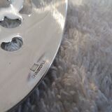 Christofle silver-plated ice cube serving spoon with pearl decoration