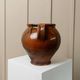 Pot à confit ancien rustique en céramique avec anses - Italie XIXe siècle - vase idéal pour une décoration de cuisine campagne, idée cadeau