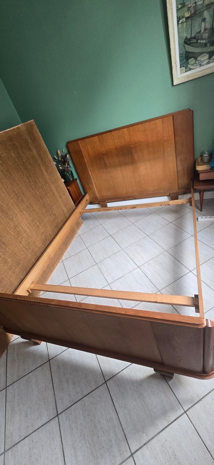 Solid oak bed from the 1960s