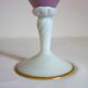 Ancienne aiguière en verre rose en blanc - camée velours