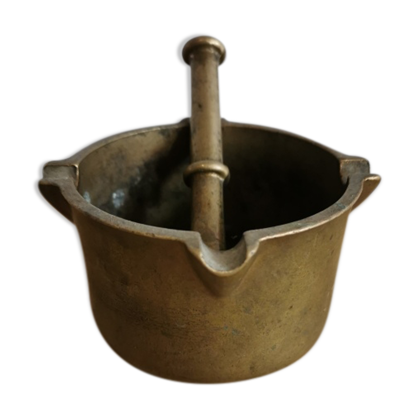 Brass mortar and pestle