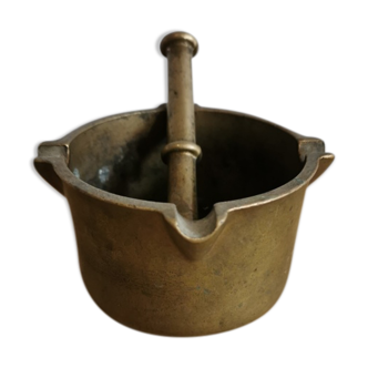 Brass mortar and pestle