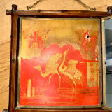 Triptych Mirror Barber Asia Bamboo 1865