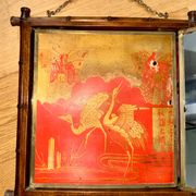 Triptych Mirror Barber Asia Bamboo 1865