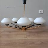 Lustre opaline et laiton