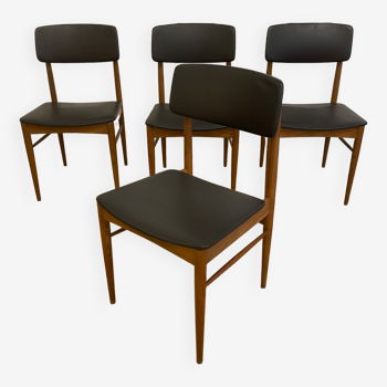 4 chaises scandinave 1960