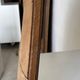 Vintage oval mirror in oak with bevelled glass H120 W43 D2