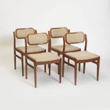 Set of 4 Danish teak dining chairs by Johannes Andersen for Uldum Møbelfabr