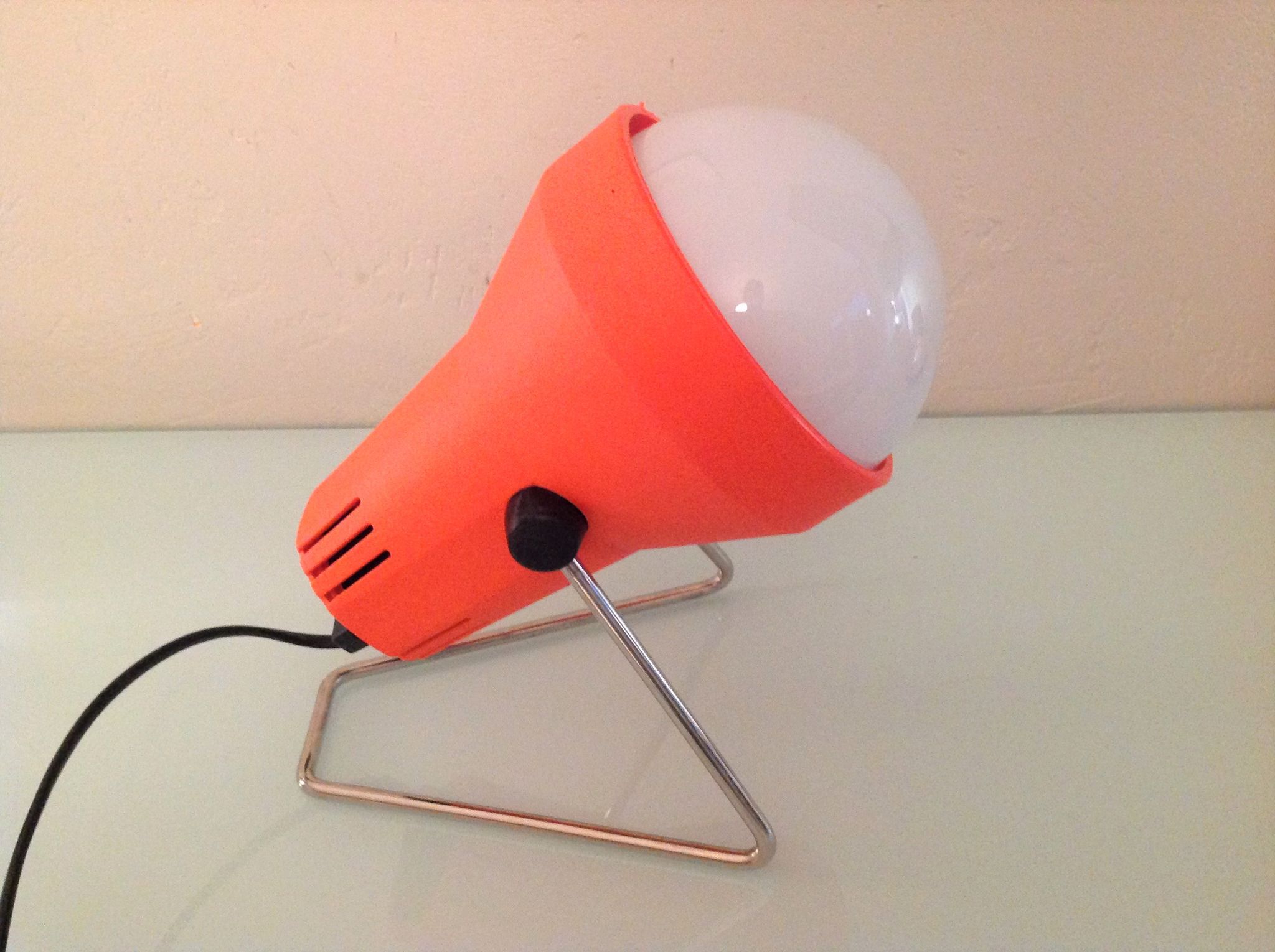 Orange infrared lamp by Condel / vintage 70s