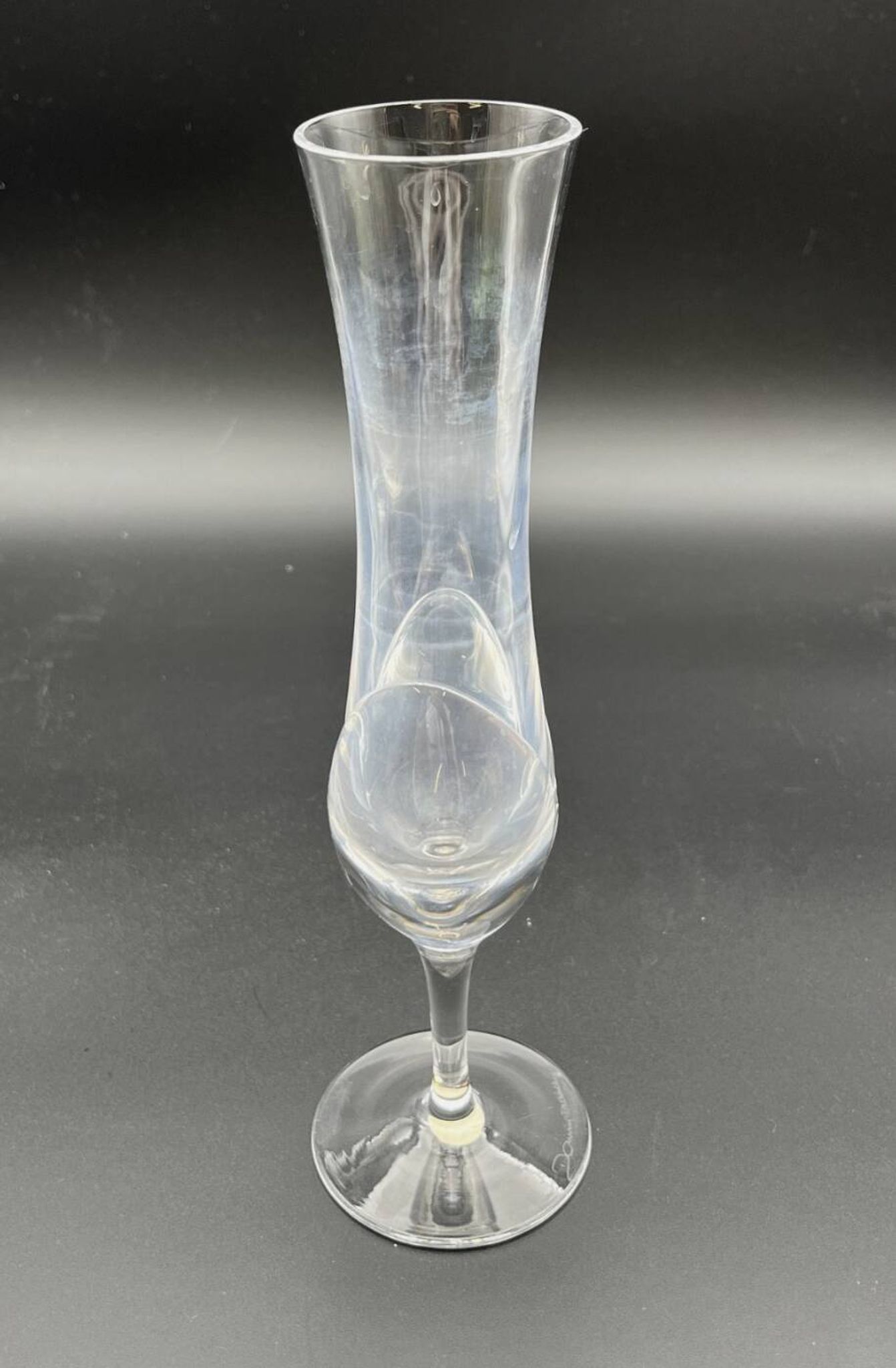 Vase signed Daum France – clear crystal
