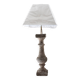 Lampe balustre sur pied pierre – XXe siècle