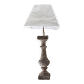 Pedestal lamp with stone base – 20th century