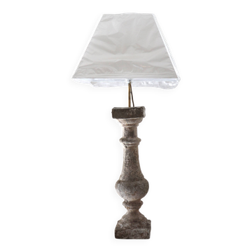 Baluster lamp on stone base – 20th century