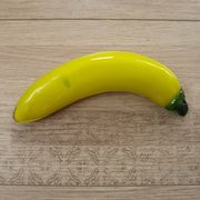 Vintage Murano Glass Fruit In The Shape Of A Yellow Banana 4990