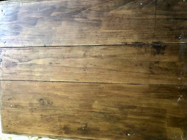 Antique wooden farmhouse table