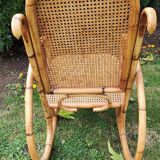 Rocking chair bamboo cannage