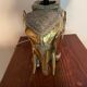 Golden brass elephant lamp