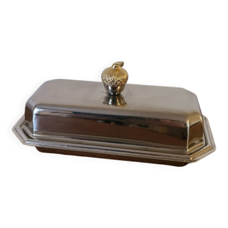 Beurrier en métal argenté