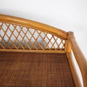 Rattan and brass chest of drawers