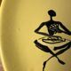 Vintage plate from the cerenne workshops, vallauris
