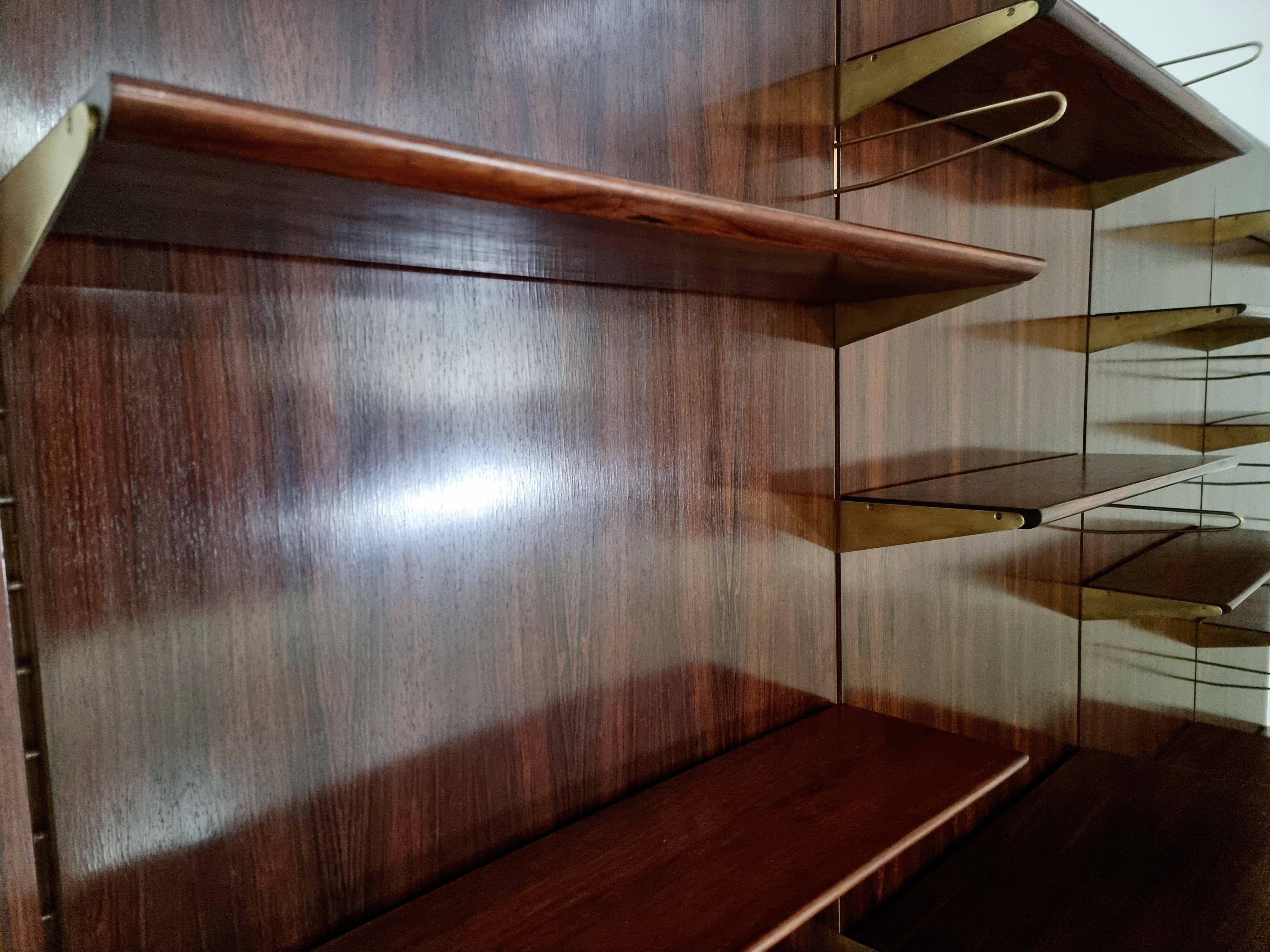 Wall unit by Finn Juhl for Bovirke, Denmark, 1960s.