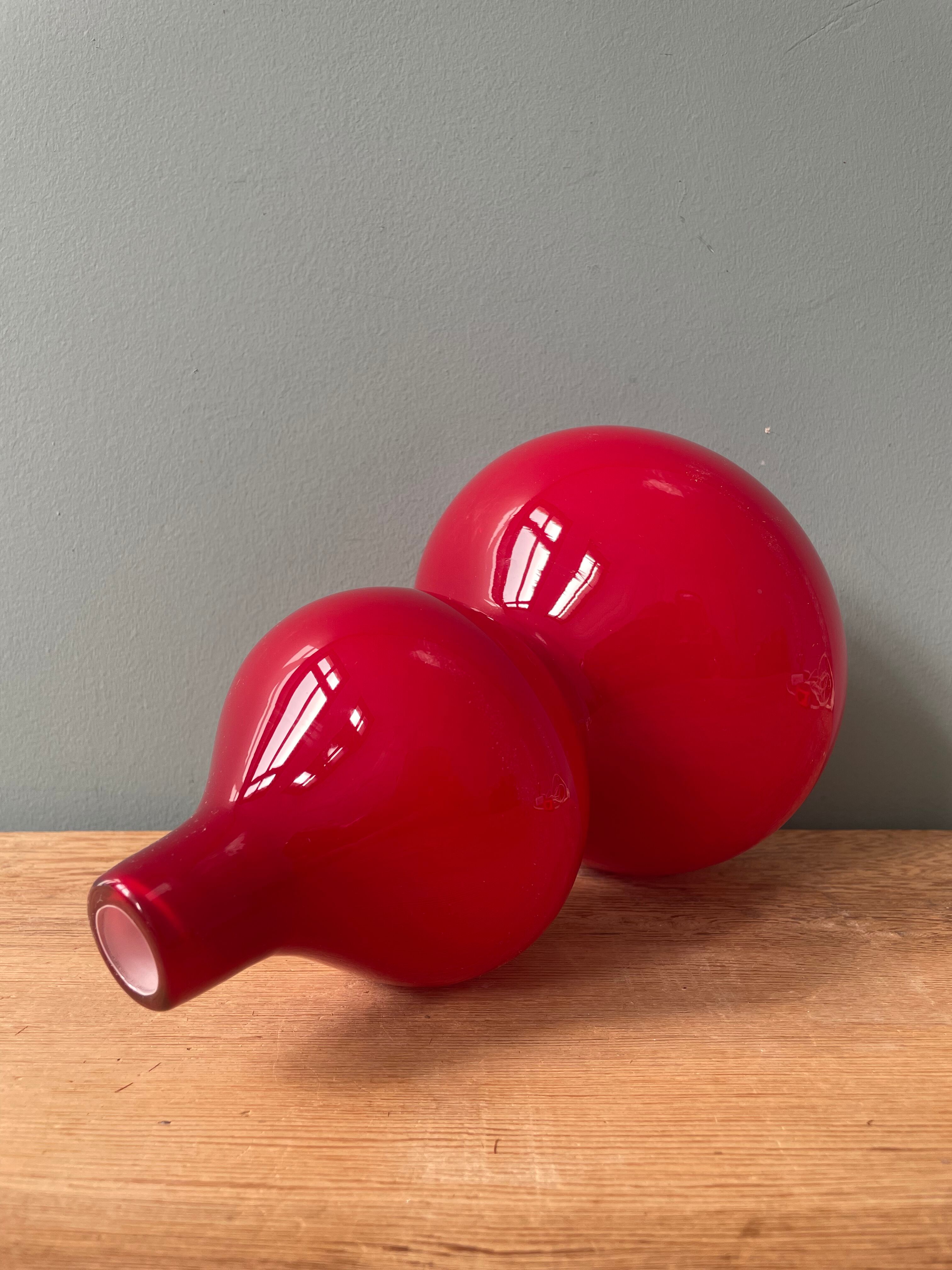 Holmegaard blown glass vase, Denmark 1960