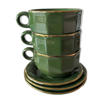 3 green Prima Cup cups