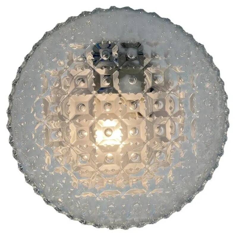 Design midcentury wall or ceiling lamp, flushmount, 1970s - 4 pieces available