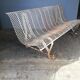 Old metal bench perforated vintage period 1950/60