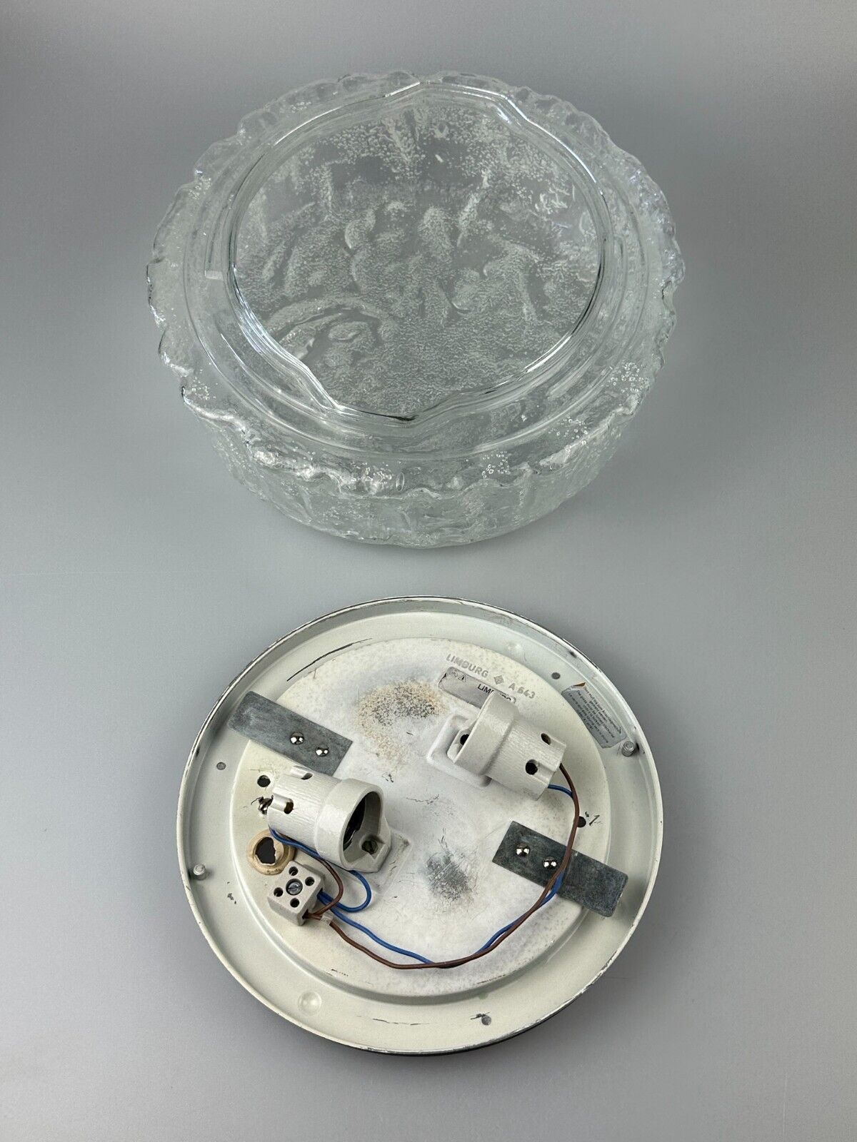 60s 70s ceiling lamp Glashütte Limburg Germany Plafoniere Space Age