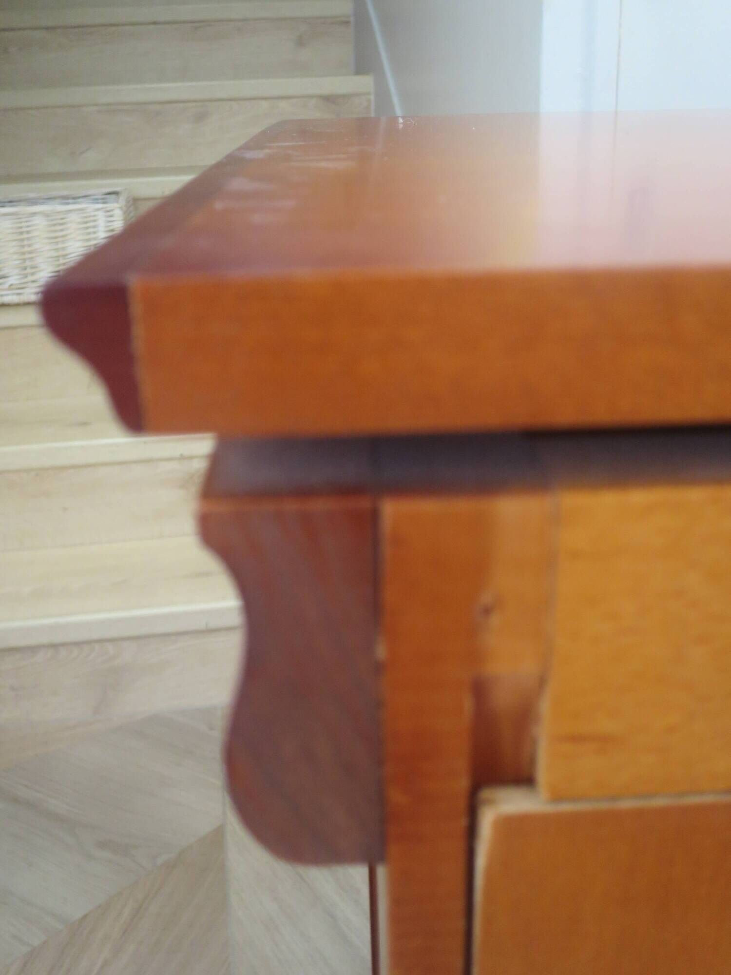 Occasional furniture - TV unit - Rotating tray - Louis Philippe - Solid wood