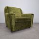 Mid-Century Czechoslovak Green Plush Armchair, 1970s