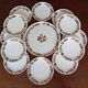 Dish & 12 dessert plates Porcelain of Paris "The Four Seasons"