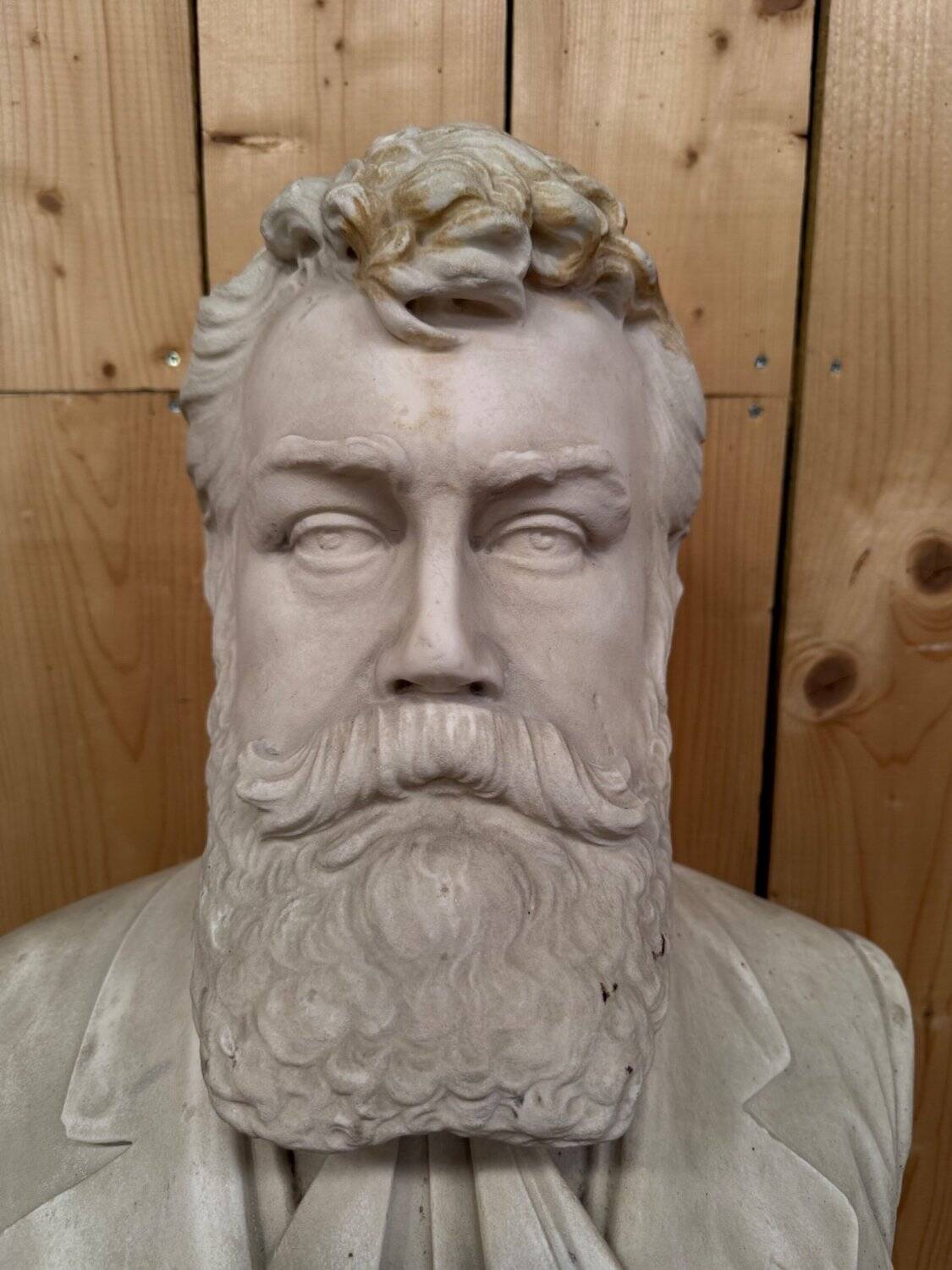 White marble bust of a male portrait – 19th century.