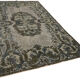 Handwoven overdyed turkish 1970s 190 cm x 302 cm grey carpet