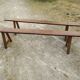 Paire de bancs de ferme 200 cm