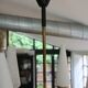 Mid-Century 6-Light Chandelier - Opaline and Brass