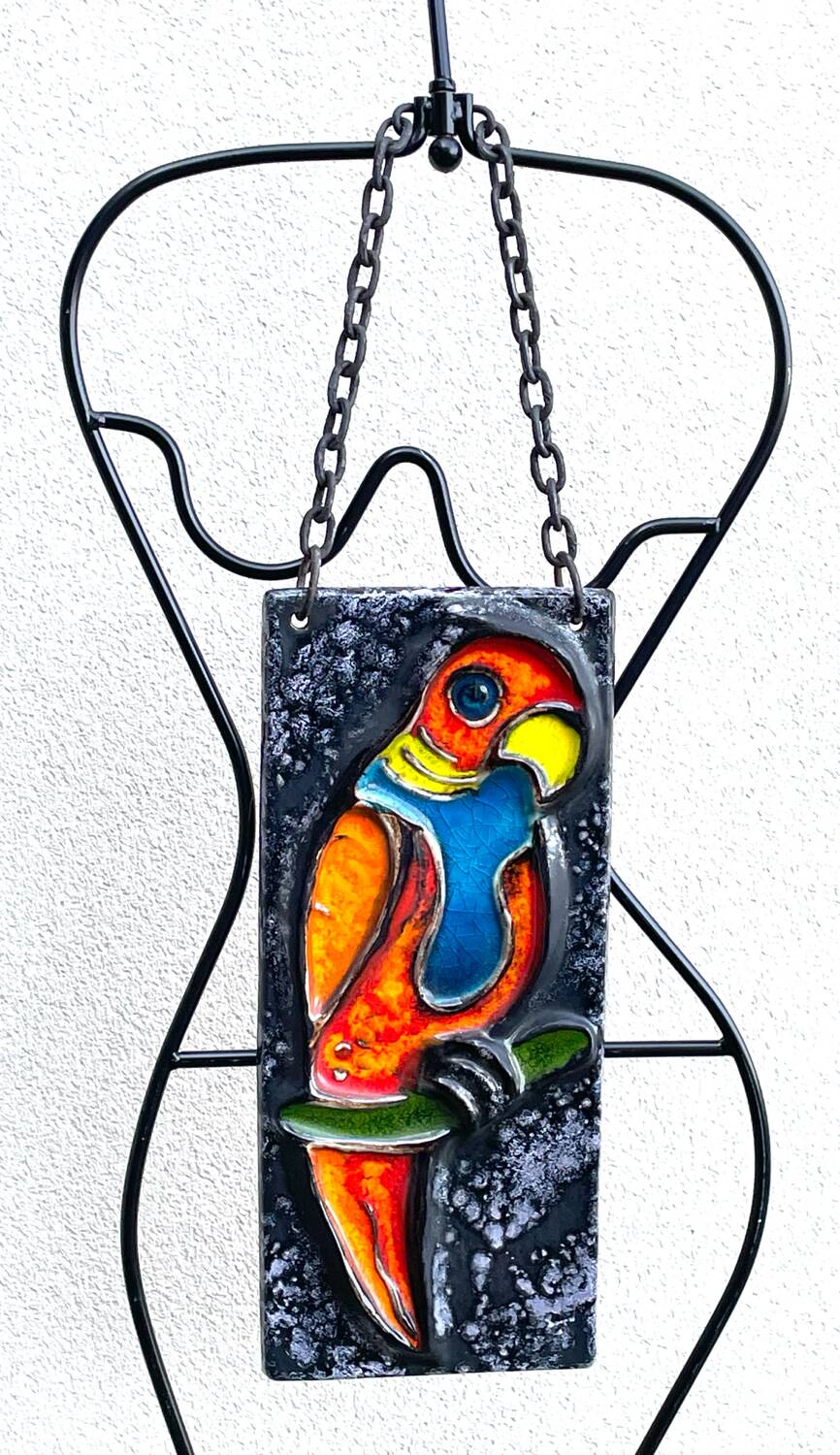 Vintage ceramic parrot