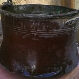 Old copper cauldron