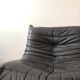 Togo armchair driver by Michel Ducaroy for roset line, black leather edition 1970
