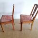 Lot de 2 chaises années 50 chêne et velours rose