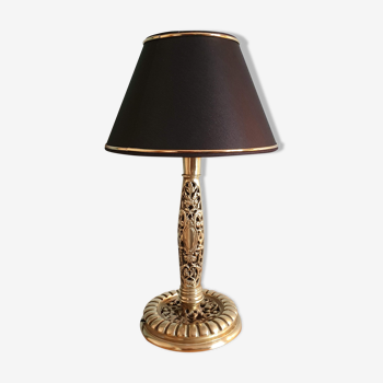 Golden bronze candlestick lamp