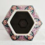 Delft potiche vase polychrome parakeets decoration