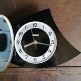 Vintage clock asymmetrical silent wall pendulum "Black Bayard"