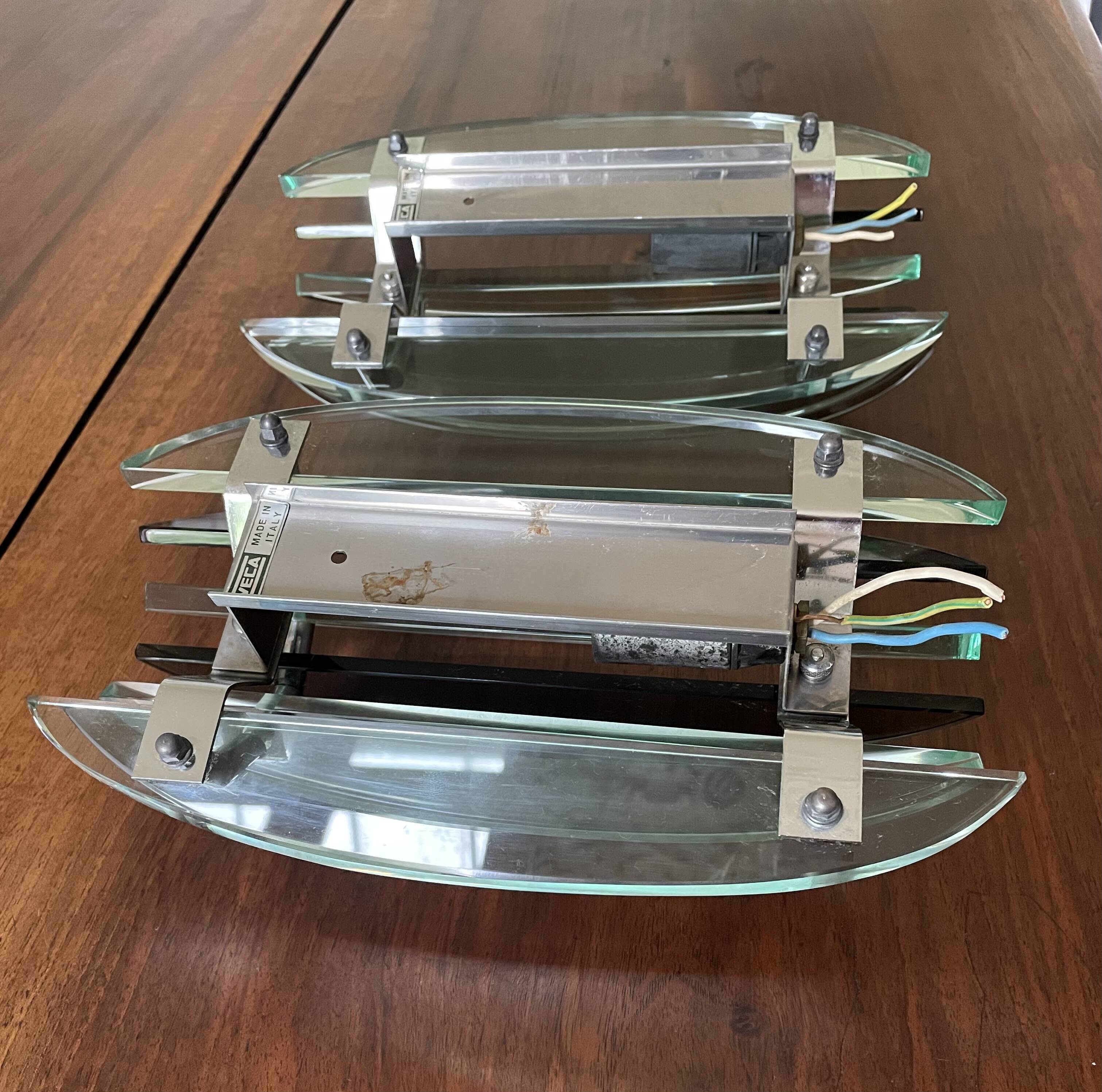 Wall lights with Murano glass slats VECA Italy