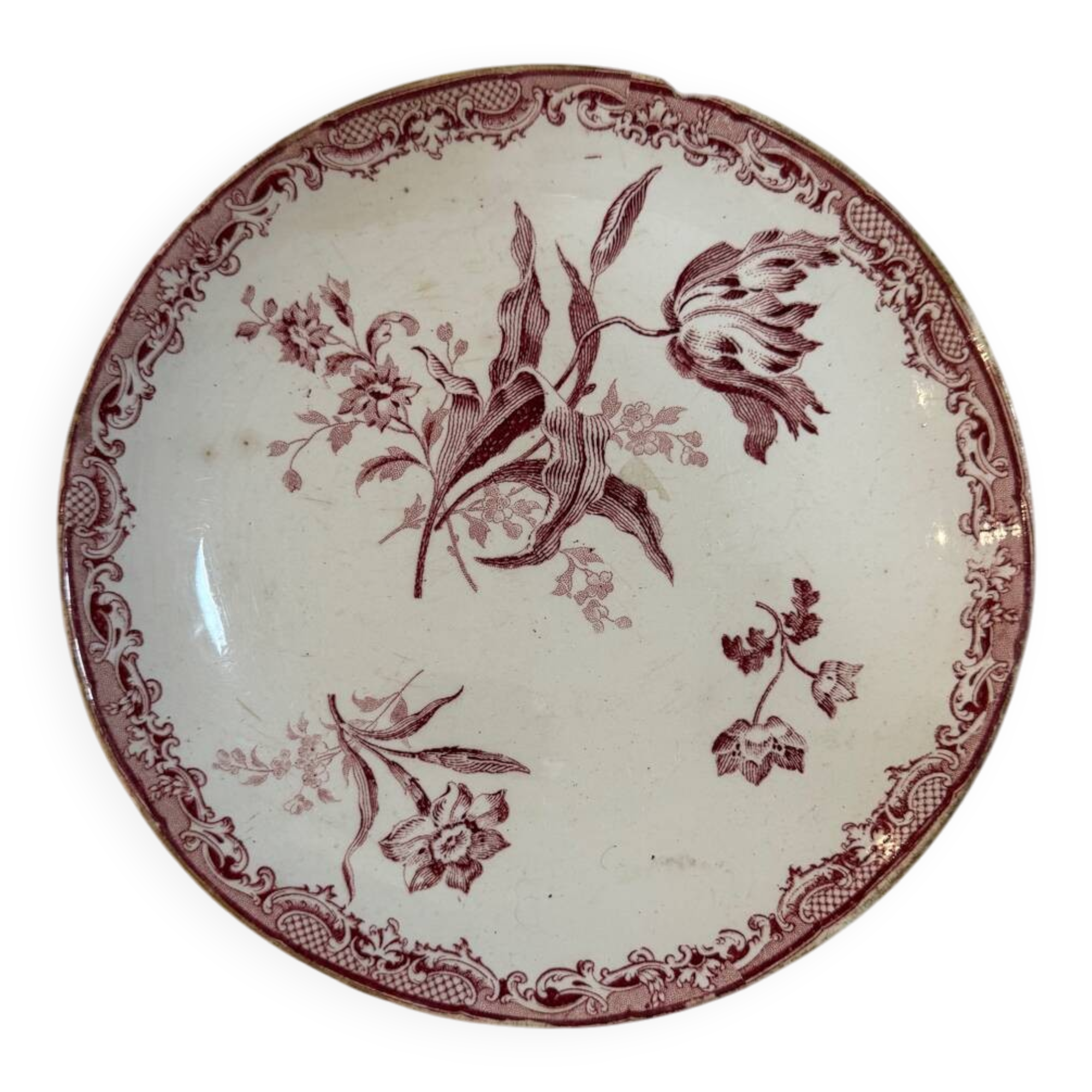 Fontanges Plate Sarreguemines