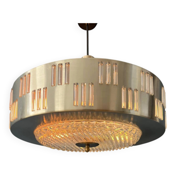 Suspension ovni vintage avec verre cristal